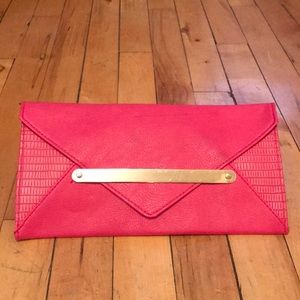 ASOS Metal Frame Pink Clutch